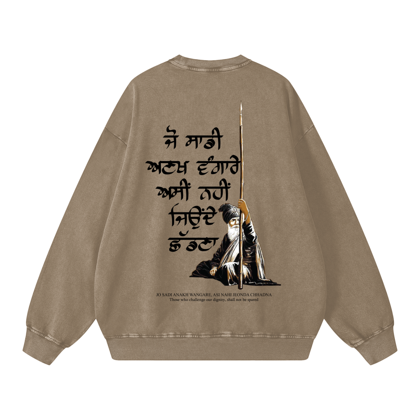 JO SADI ANAKH WANGARE acid washed crewneck light