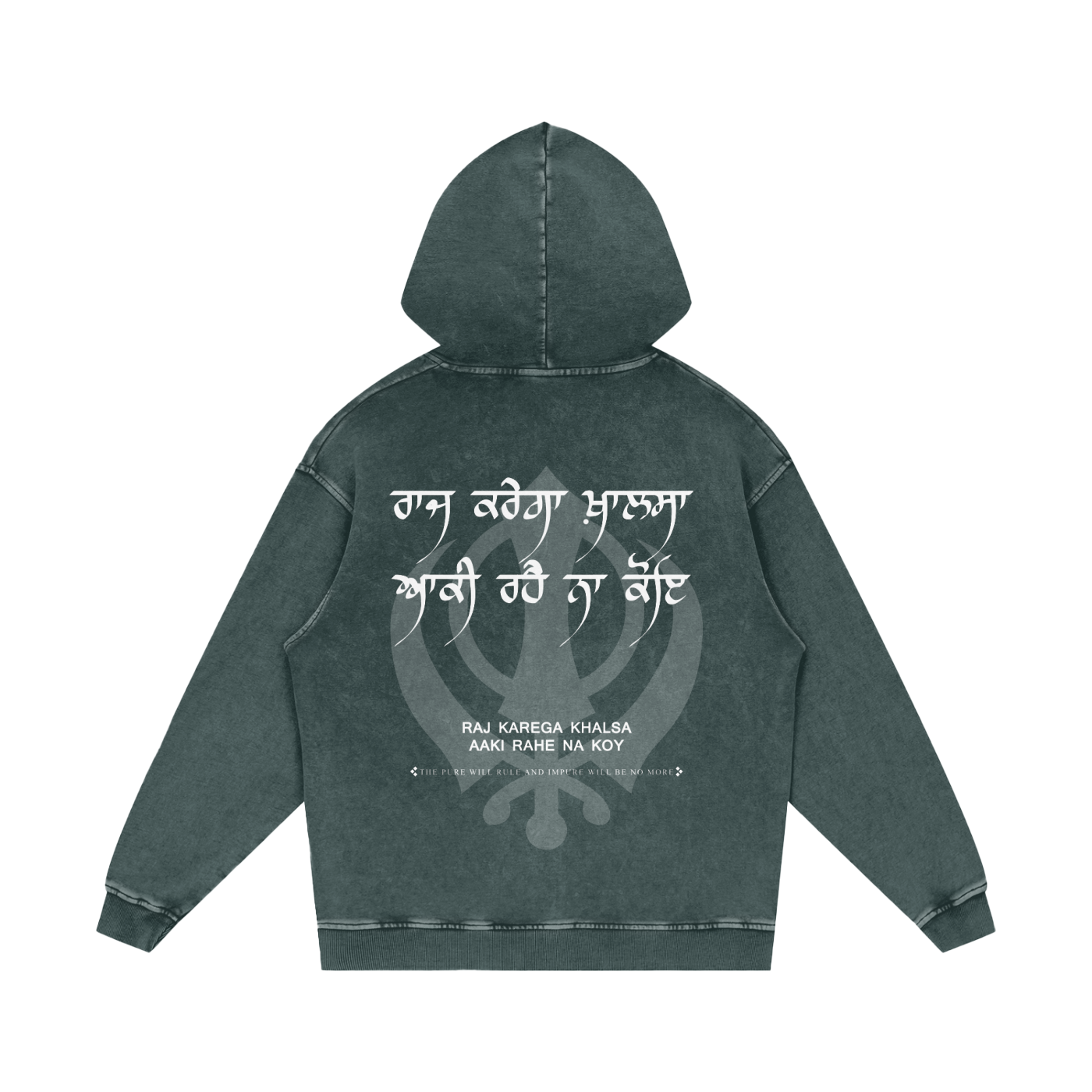 RAJ KAREGA KHALSA Hoodie acid washed