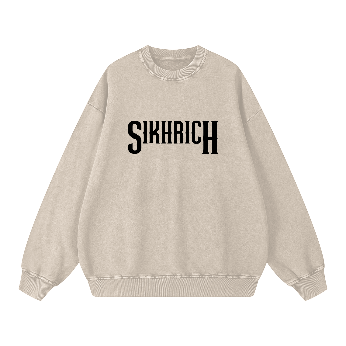 AJJ NEHI TA KAL RAAJ HOVE GA ATAL Crewneck acid washed