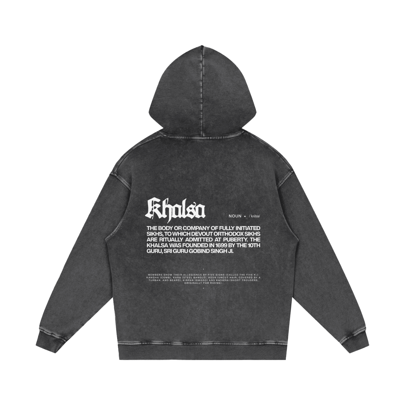 KHALSA Hoodie acid-Wash
