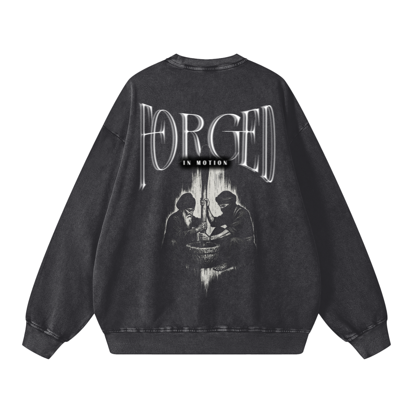 Forged in Motion Crewneck acid washed