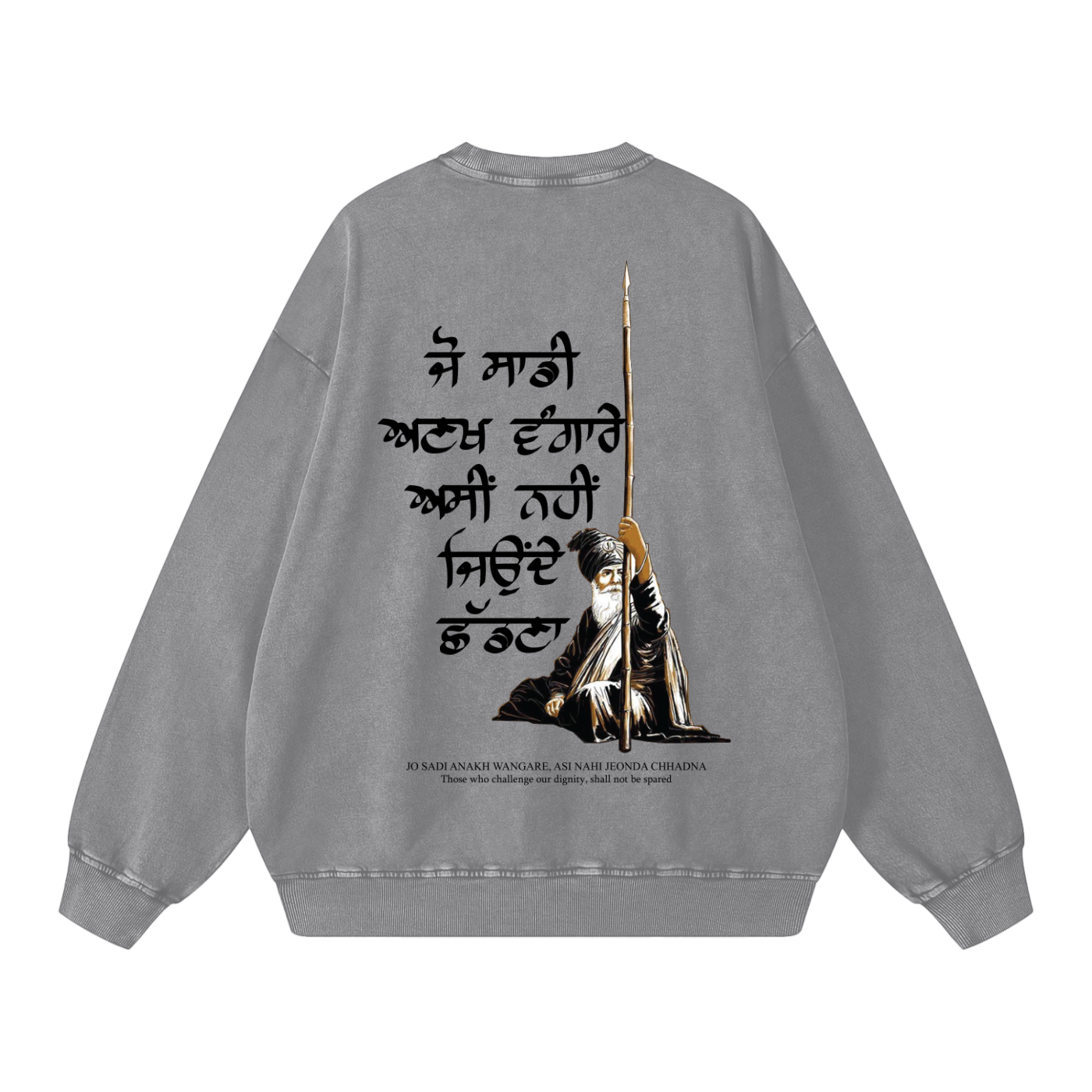 JO SADI ANAKH WANGARE acid washed crewneck light