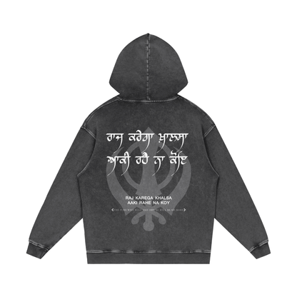 RAJ KAREGA KHALSA Hoodie acid washed