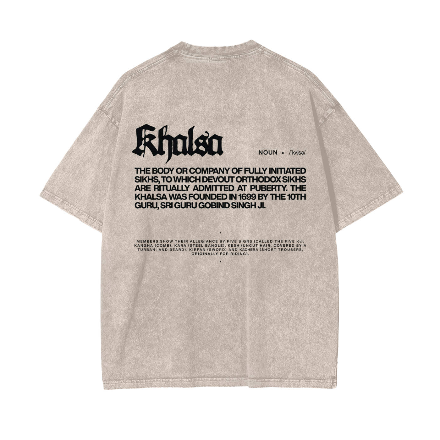 KHALSA t-shirt acid washed