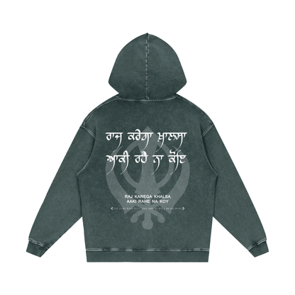 RAJ KAREGA KHALSA Hoodie acid washed