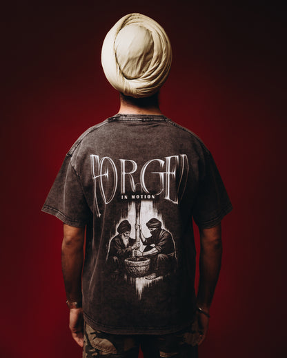 Forged in Motion T-shirt acid washed