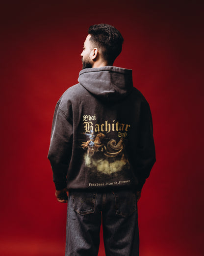 Bhai Bachittar Singh Ji Hoodie acid washed