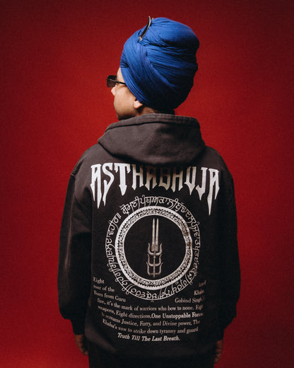Asthabhuja Hoodie acid washed