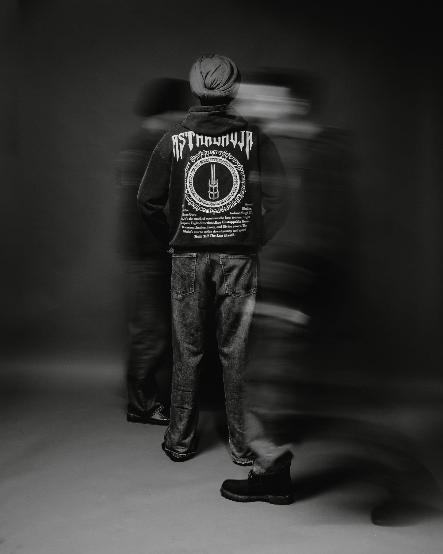 Forged in Motion Hoodie acid washed