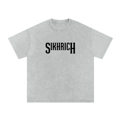 AJJ NEHI TA KAL RAAJ HOVE GA ATAL T-shirt acid washed