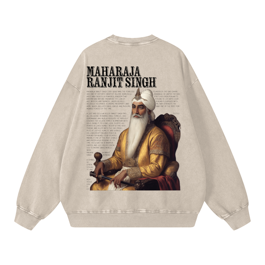 Maharaja Ranjit Singh Crewneck acid washed