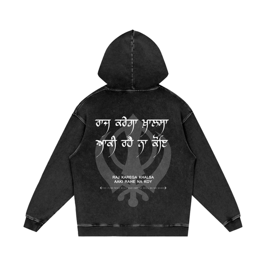 RAJ KAREGA KHALSA Hoodie acid washed