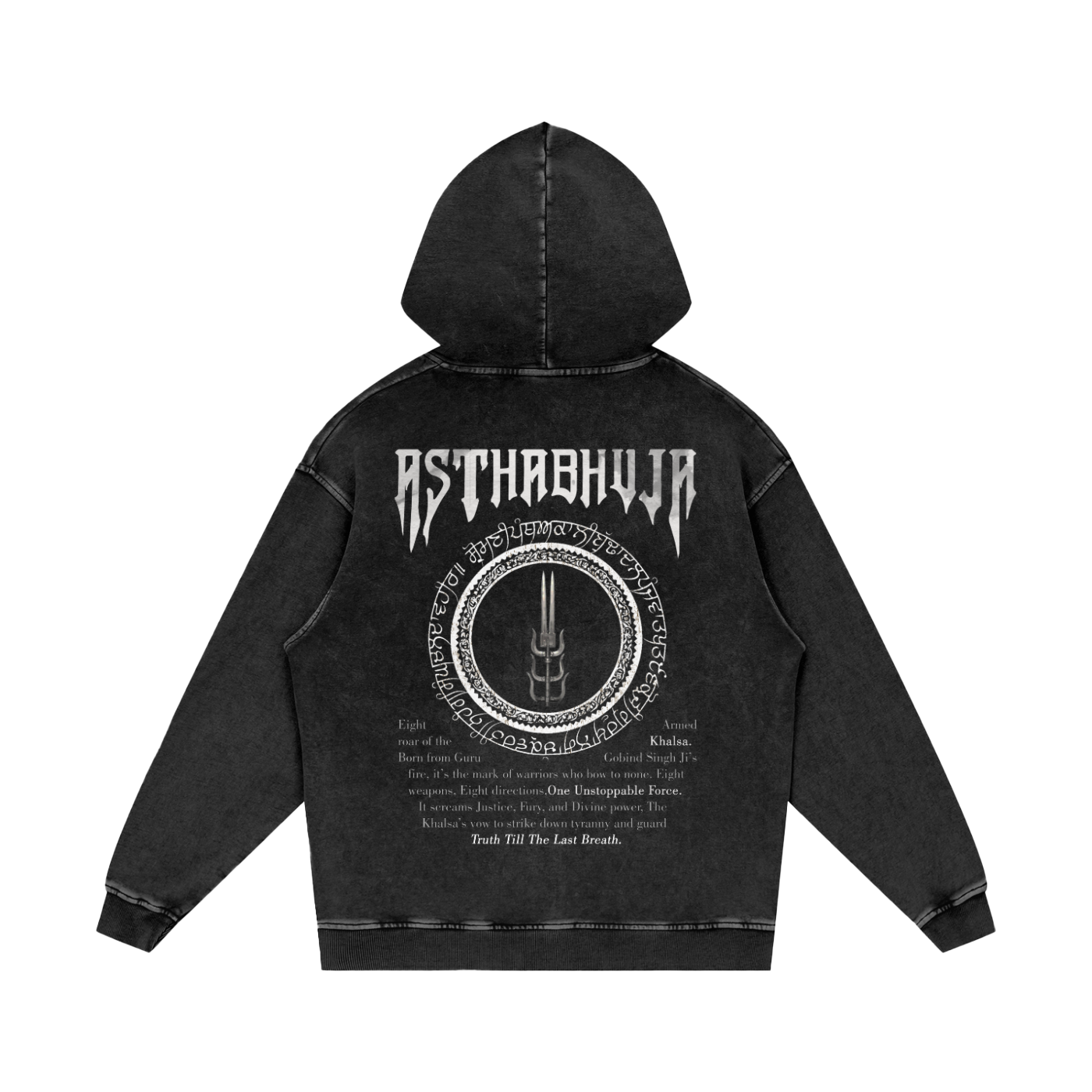 Asthabhuja Hoodie acid washed