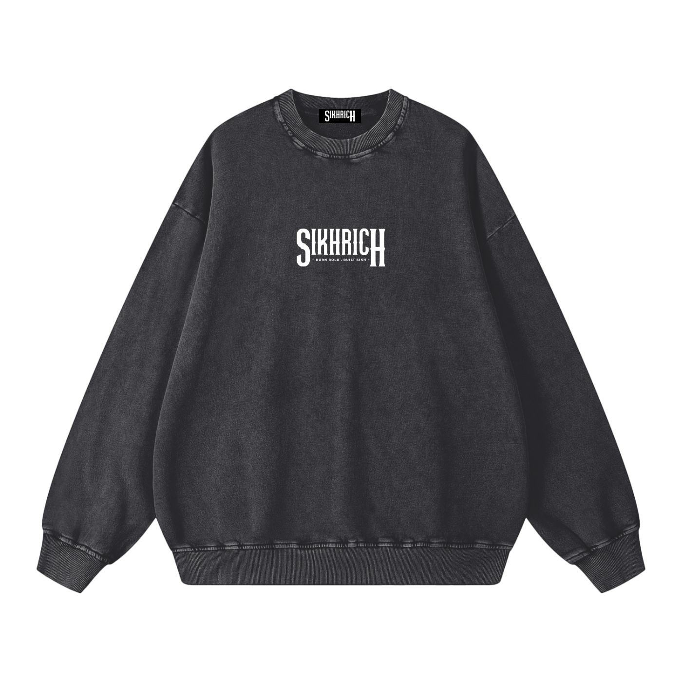 Bhai Bachittar Singh Ji Crewneck acid washed