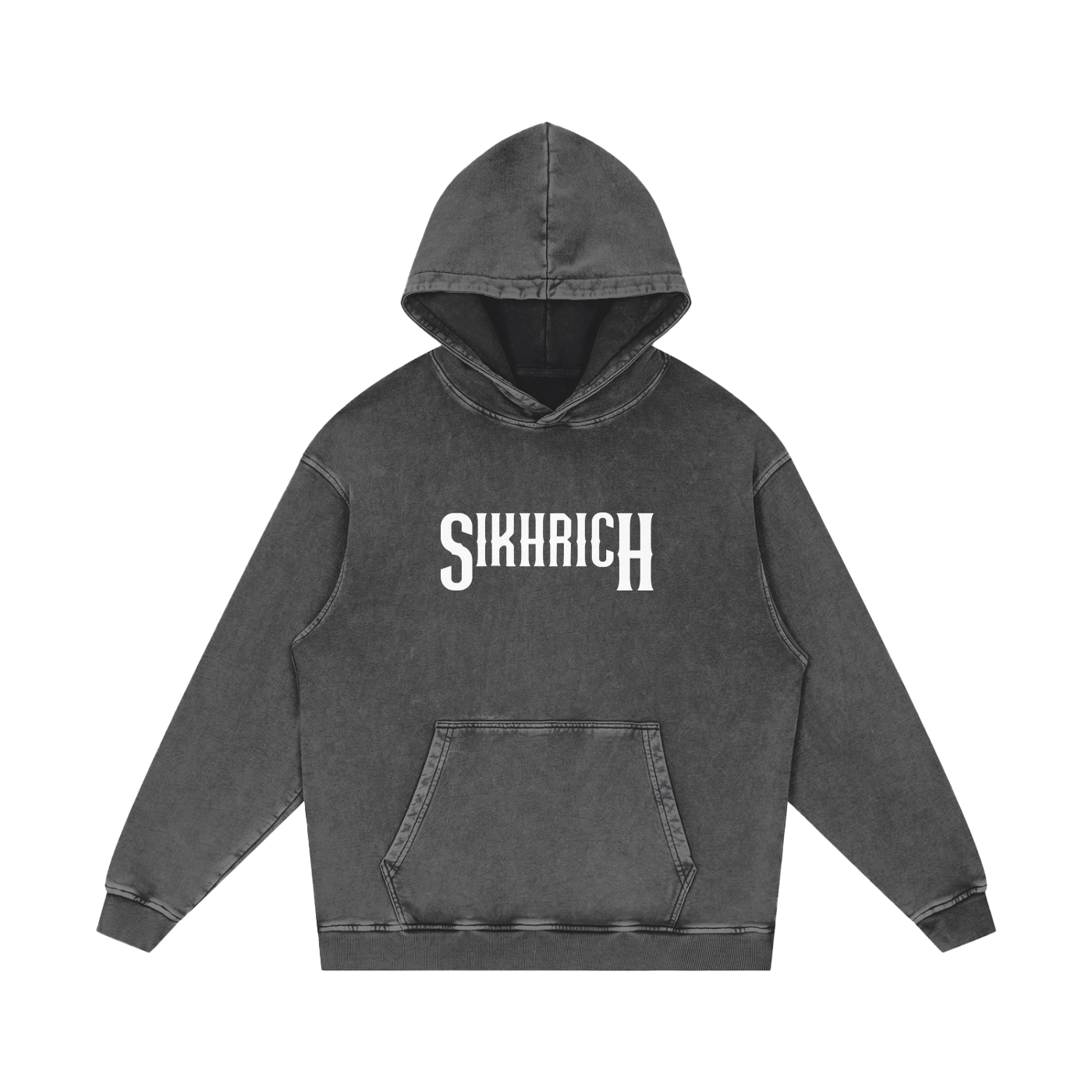 AJJ NEHI TA KAL RAAJ HOVE GA ATAL Hoodie acid washed – Sikhrich
