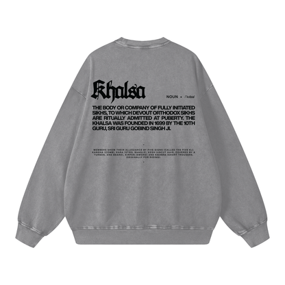 KHALSA crewneck acid washed