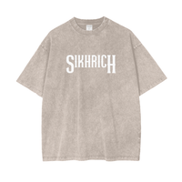 BORN TO RULE T-shirt acid washed