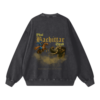 Bhai Bachittar Singh Ji Crewneck acid washed