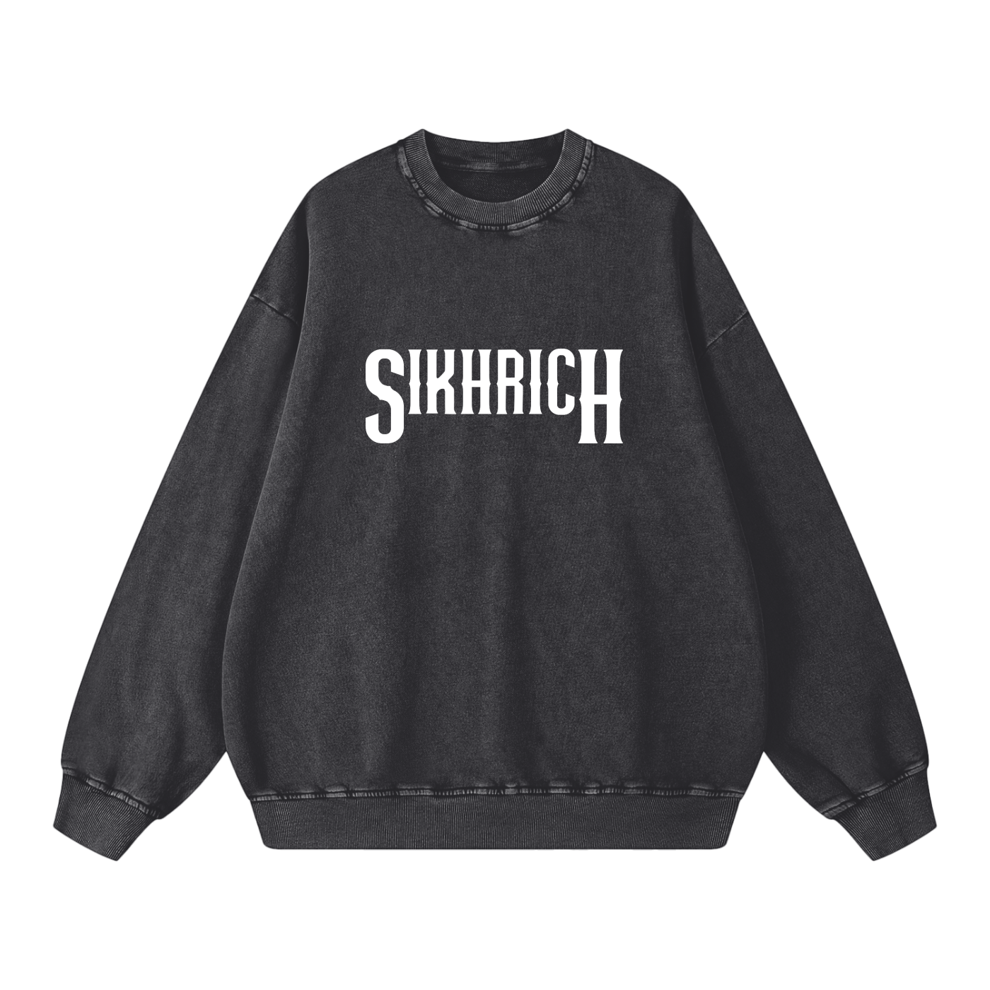 RAJ KAREGA KHALSA crewneck acid washed