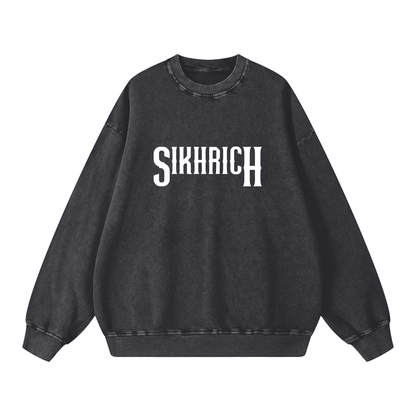 RAJ KAREGA KHALSA crewneck acid washed