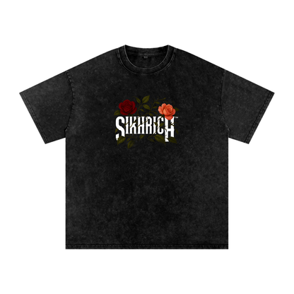 Shastran ke adheen hei raaj T-shirt acid washed