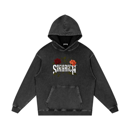 Shastran ke adheen hei raaj Hoodie acid washed