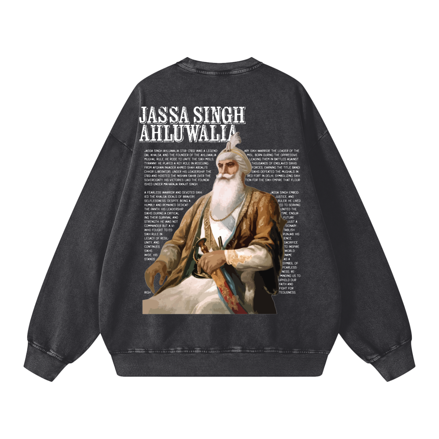 Jassa Singh Ahluwalia crewneck acid washed