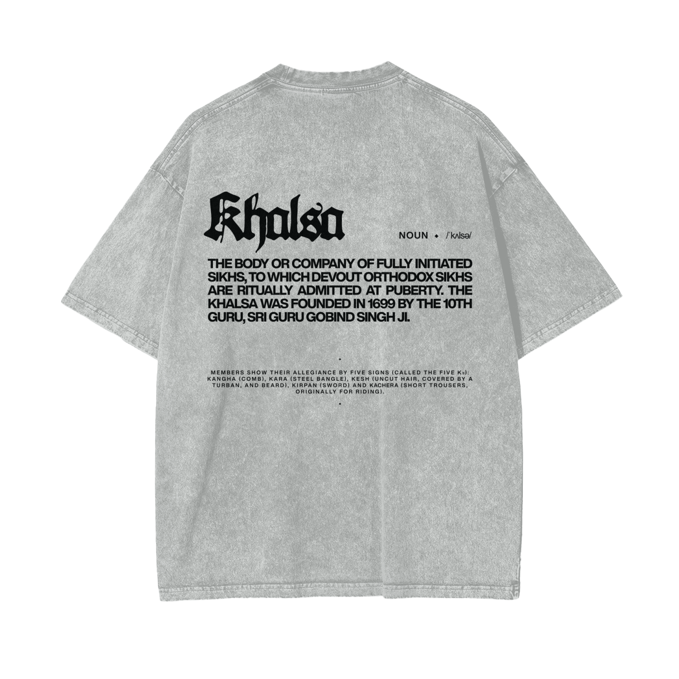 KHALSA t-shirt acid washed
