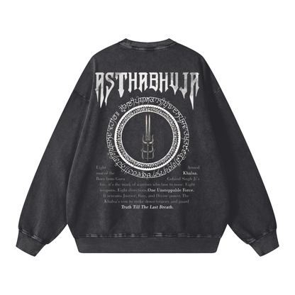 Asthabhuja Crewneck acid washed
