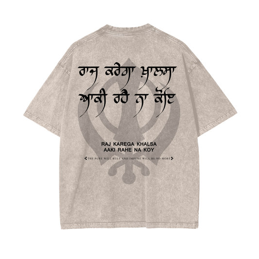RAJ KAREGA KHALSA t-shirt acid washed