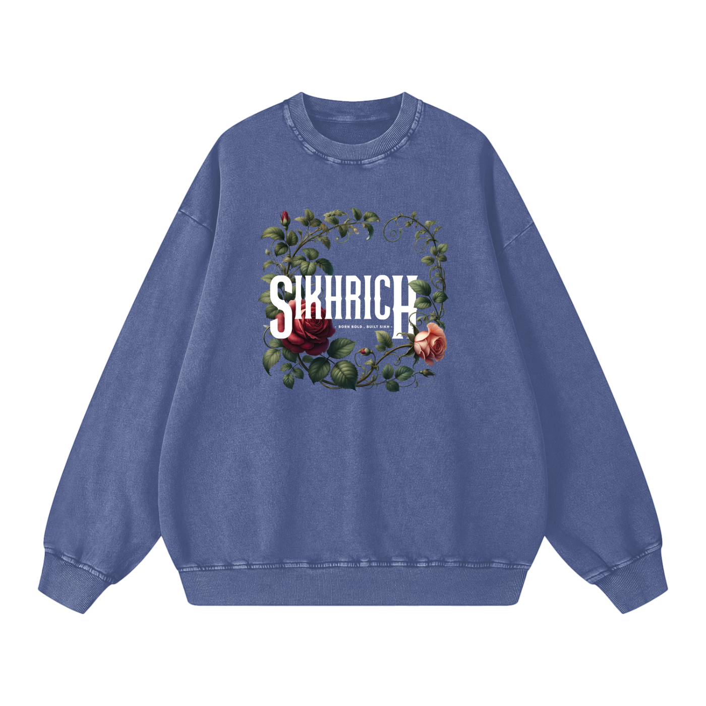 SIKHRICH ESSENTIAL crewneck acid washed