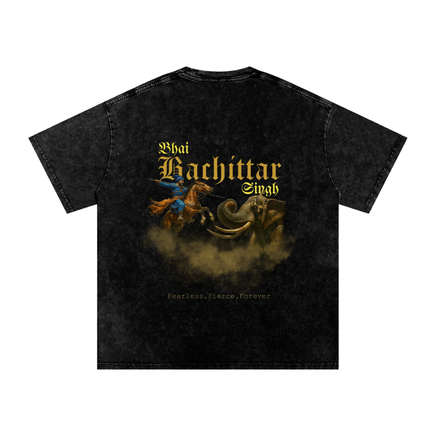 Bhai Bachittar Singh Ji T-shirt acid washed