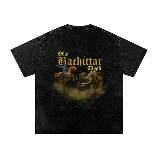 Bhai Bachittar Singh Ji T-shirt acid washed