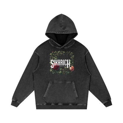SIKHRICH ESSENTAIL Hoodie acid washed