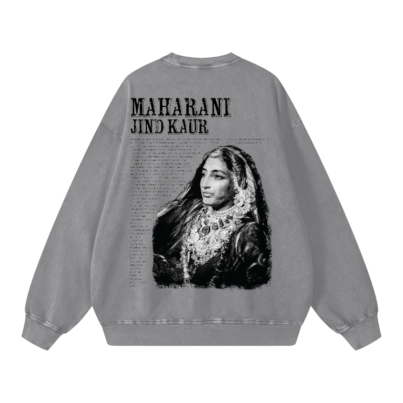 Maharani Jind Kaur Crewneck acid washed V2