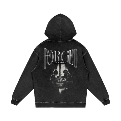 Forged in Motion Hoodie acid washed
