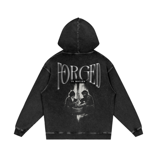 Forged in Motion Hoodie acid washed