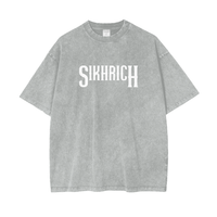 BORN TO RULE T-shirt acid washed