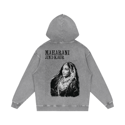 Maharani Jind Kaur Hoodie acid washed