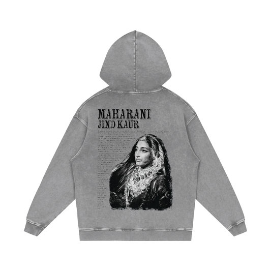 Maharani Jind Kaur Hoodie acid washed