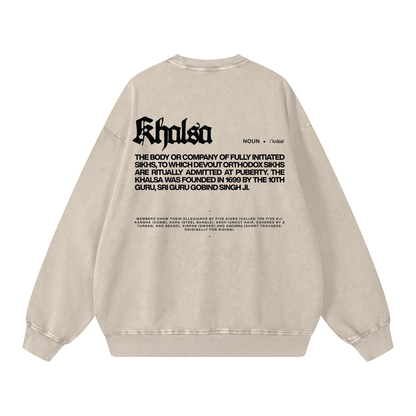 KHALSA crewneck acid washed