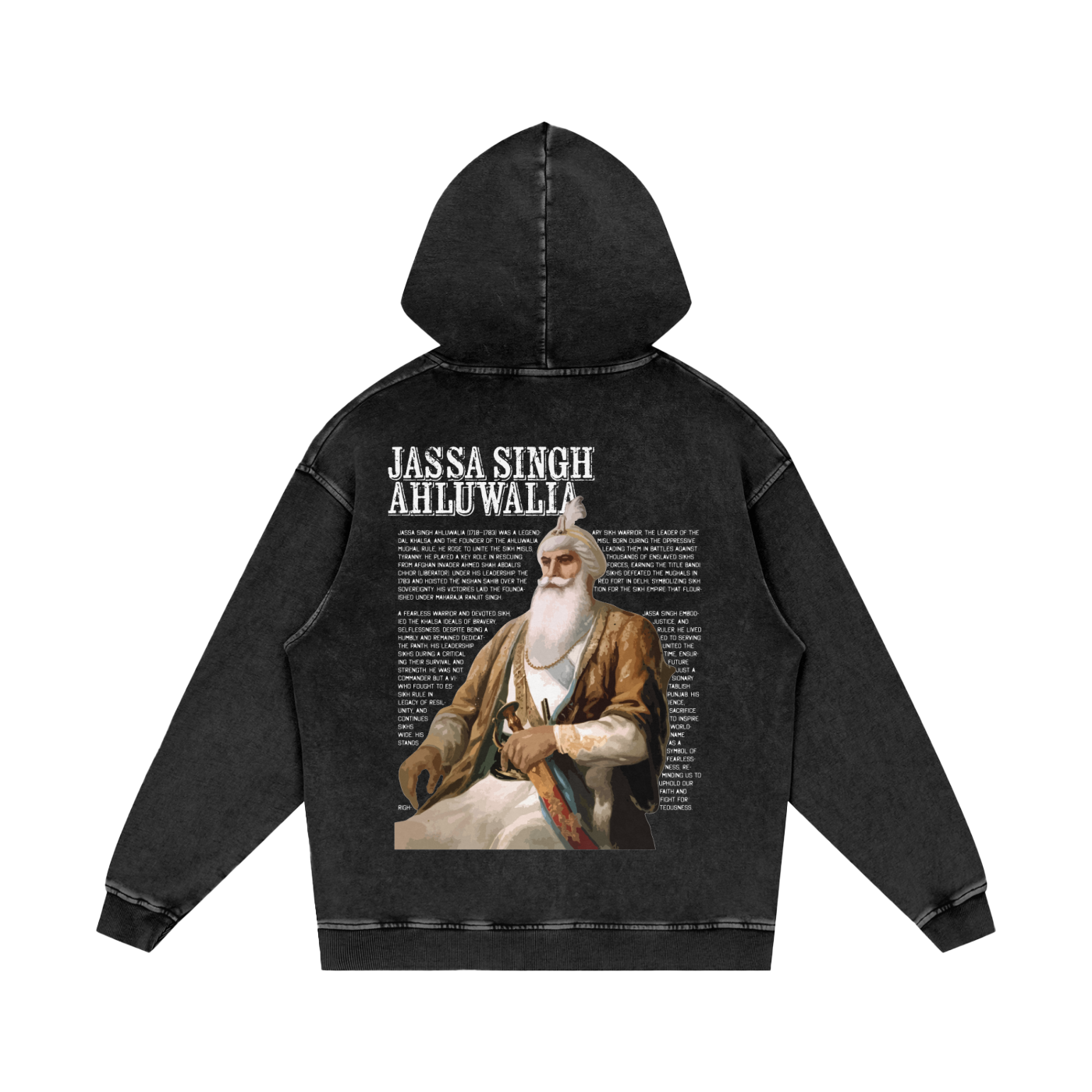 Jassa Singh Ahluwalia Hoodie acid washed