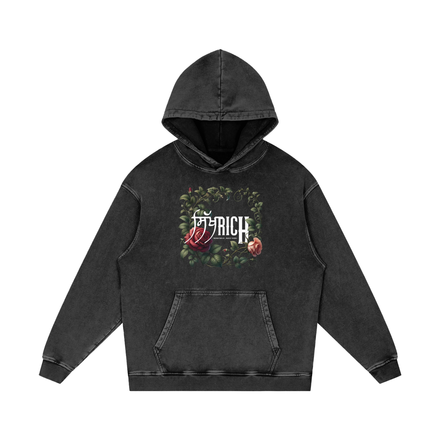 ਸਿੱਖRICH ESSENTIAL Hoodie acid washed